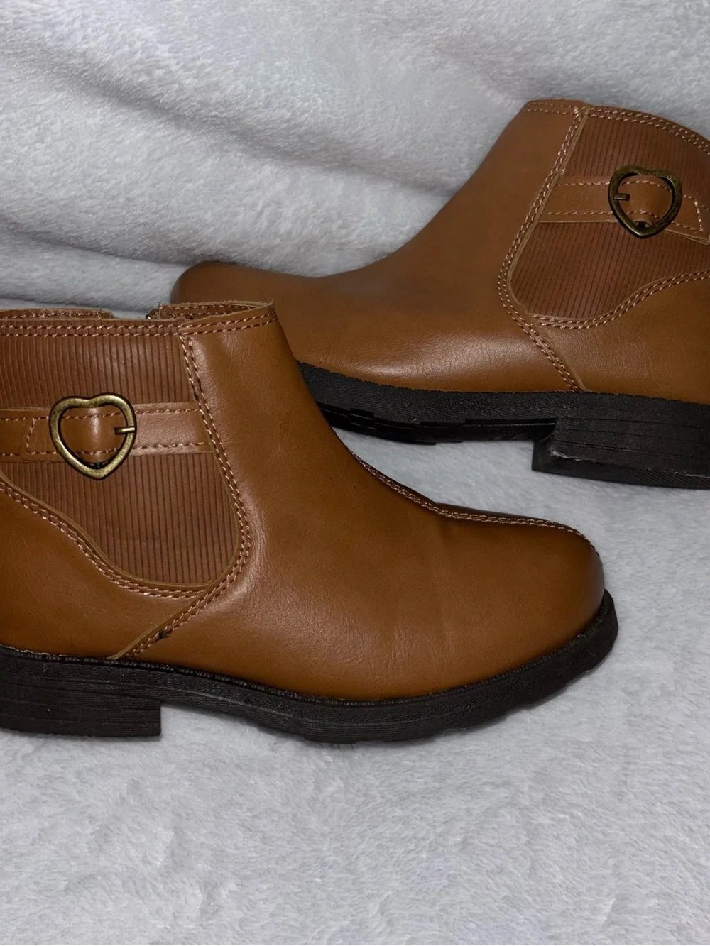 Carter's Toddler Tan Faux-Leather Ankle Boots